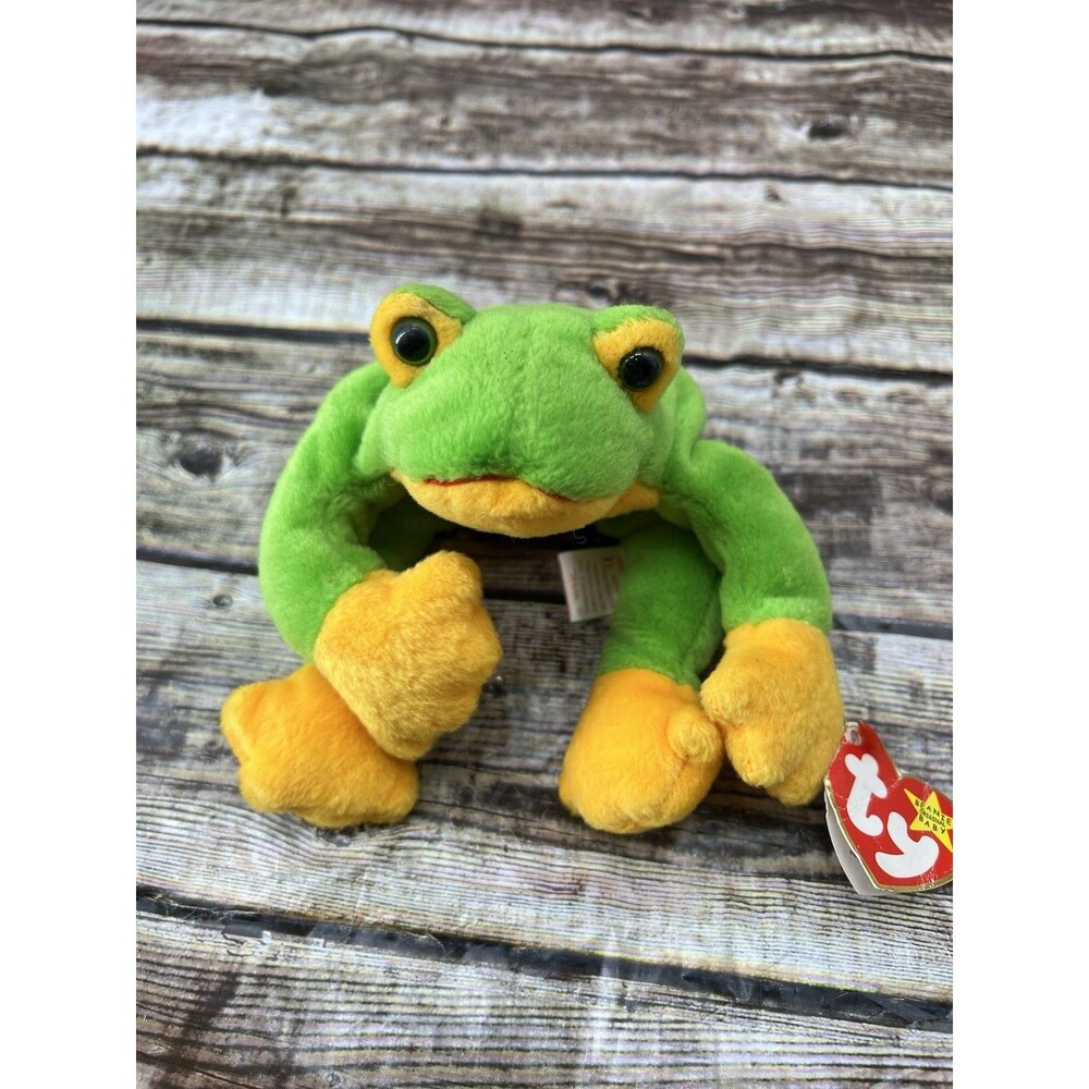 TY Beanie Baby - Smoochy the Frog (8 inch) - Stuffed Animal Toy